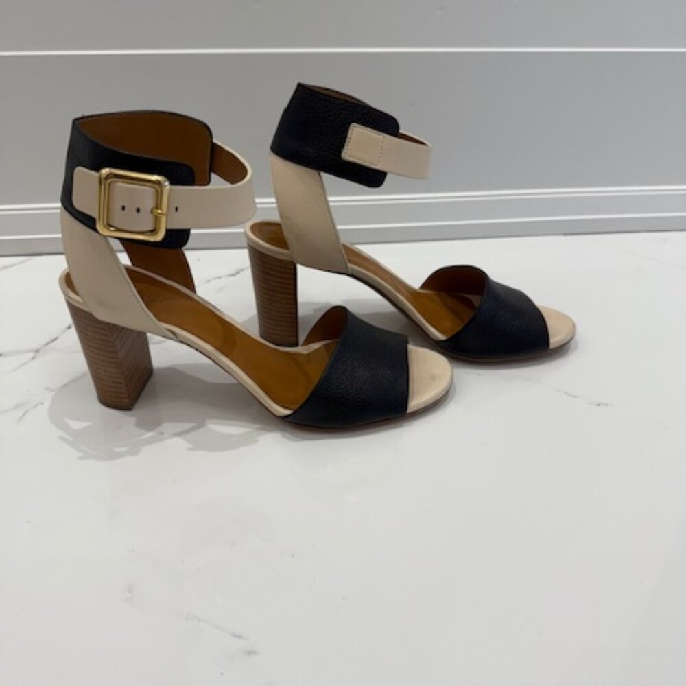 Chloe block colour open toe sandals